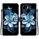 For Tecno Spark GO 1 / Pop 9 Pro Crystal Texture Colored Drawing Leather Phone Case(Black Orchid) - 1