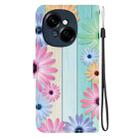 For Tecno Spark GO 1 / Pop 9 Pro Crystal Texture Colored Drawing Leather Phone Case(Sunflowers) - 3