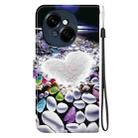 For Tecno Spark GO 1 / Pop 9 Pro Crystal Texture Colored Drawing Leather Phone Case(Heart Shaped) - 3