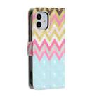 For iPhone 12 mini 3D Painted Pattern Horizontal Flip Leather Case with Holder & Card Slots & Photo Frame & Wallet(Color Wave) - 3
