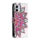 For iPhone 12 mini 3D Painted Pattern Horizontal Flip Leather Case with Holder & Card Slots & Photo Frame & Wallet(Half Flower) - 2