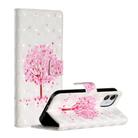 For iPhone 12 mini 3D Painted Pattern Horizontal Flip Leather Case with Holder & Card Slots & Photo Frame & Wallet(Pink Tree) - 1