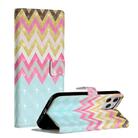 For iPhone 12 Pro Max 3D Painted Pattern Horizontal Flip Leather Case with Holder & Card Slots & Photo Frame & Wallet(Color Wave) - 1