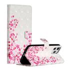 For iPhone 12 Pro Max 3D Painted Pattern Horizontal Flip Leather Case with Holder & Card Slots & Photo Frame & Wallet(Cherry Blossoms) - 1