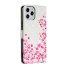 For iPhone 12 Pro Max 3D Painted Pattern Horizontal Flip Leather Case with Holder & Card Slots & Photo Frame & Wallet(Cherry Blossoms) - 3