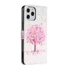 For iPhone 12 Pro Max 3D Painted Pattern Horizontal Flip Leather Case with Holder & Card Slots & Photo Frame & Wallet(Pink Tree) - 3