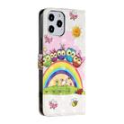 For iPhone 12 Pro Max 3D Painted Pattern Horizontal Flip Leather Case with Holder & Card Slots & Photo Frame & Wallet(Rainbow Cat Family) - 3