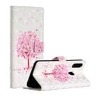 For Samsung Galaxy A20s 3D Painted Pattern Horizontal Flip Leather Case with Holder & Card Slots & Photo Frame & Wallet(Pink Tree) - 1
