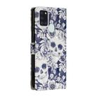 For Samsung Galaxy A21s 3D Painted Pattern Horizontal Flip Leather Case with Holder & Card Slots & Photo Frame & Wallet(Skull Flower) - 2