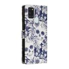 For Samsung Galaxy A21s 3D Painted Pattern Horizontal Flip Leather Case with Holder & Card Slots & Photo Frame & Wallet(Skull Flower) - 3