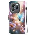 For Infinix Hot 40 / 40 Pro Crystal Texture Colored Drawing Leather Phone Case(Butterfly Love Flower) - 3