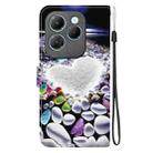 For Infinix Hot 40 / 40 Pro Crystal Texture Colored Drawing Leather Phone Case(Heart Shaped) - 3