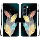 For Infinix Hot 50 5G Crystal Texture Colored Drawing Leather Phone Case(Colored Leaves) - 1