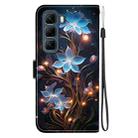 For Infinix Hot 50 5G Crystal Texture Colored Drawing Leather Phone Case(Little Lantern Flower) - 3