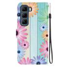 For Infinix Hot 50 5G Crystal Texture Colored Drawing Leather Phone Case(Sunflowers) - 3