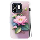 For Infinix Hot 50i / Smart 9 Crystal Texture Colored Drawing Leather Phone Case(Lotus) - 3