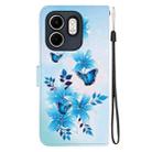 For Infinix Hot 50i / Smart 9 Crystal Texture Colored Drawing Leather Phone Case(Blue Butterflies) - 3