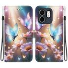 For Infinix Hot 50i / Smart 9 Crystal Texture Colored Drawing Leather Phone Case(Butterfly Love Flower) - 1