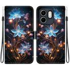 For Infinix Hot 50i / Smart 9 Crystal Texture Colored Drawing Leather Phone Case(Little Lantern Flower) - 1