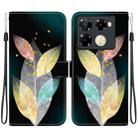 For Infinix Note 40 Pro 4G / 5G / Pro+ Crystal Texture Colored Drawing Leather Phone Case(Colored Leaves) - 1