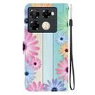 For Infinix Note 40 Pro 4G / 5G / Pro+ Crystal Texture Colored Drawing Leather Phone Case(Sunflowers) - 3