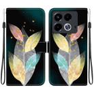 For Infinix Note 40 4G Crystal Texture Colored Drawing Leather Phone Case(Colored Leaves) - 1