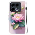 For Infinix Note 40 4G Crystal Texture Colored Drawing Leather Phone Case(Lotus) - 3