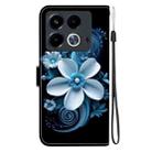 For Infinix Note 40 4G Crystal Texture Colored Drawing Leather Phone Case(Black Orchid) - 3