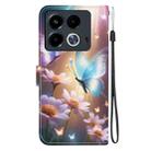 For Infinix Note 40 4G Crystal Texture Colored Drawing Leather Phone Case(Butterfly Love Flower) - 3