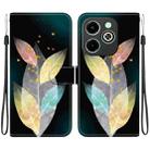 For Infinix Smart 8 / HD / Hot 40i Crystal Texture Colored Drawing Leather Phone Case(Colored Leaves) - 1