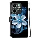 For Infinix Smart 8 / HD / Hot 40i Crystal Texture Colored Drawing Leather Phone Case(Black Orchid) - 3