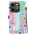 For Infinix Smart 8 / HD / Hot 40i Crystal Texture Colored Drawing Leather Phone Case(Butterfly Love Flower) - 3