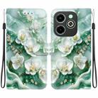 For Infinix Smart 8 / HD / Hot 40i Crystal Texture Colored Drawing Leather Phone Case(Jade Flowers) - 1