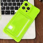 For iPhone 12 Pro Macaron Color Side Card Slot TPU Phone Case(Green) - 1