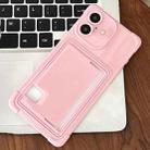 For iPhone 16 Plus Macaron Color Side Card Slot TPU Phone Case(Pink) - 1