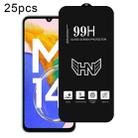 For Samsung Galaxy M14 4G 25pcs High Aluminum Large Arc Full Screen Tempered Glass Film - 1