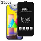 For Samsung Galaxy M31 25pcs High Aluminum Large Arc Full Screen Tempered Glass Film - 1