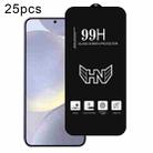 For Samsung Galaxy S25+ 5G 25pcs 0.18mm High Aluminum Large Arc Full Screen Tempered Glass Film, Support Fingerprint Unlocking - 1