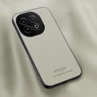 For vivo iQOO 13 HUIYI Leather Magnetic Phone Case(White) - 1