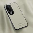 For vivo S20 Pro HUIYI Leather Magnetic Phone Case(White) - 1