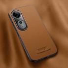 For vivo S19 Pro HUIYI Leather Magnetic Phone Case(Brown) - 1