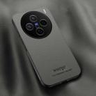 For vivo X200 HUIYI Leather Magnetic Phone Case(Grey) - 1