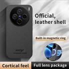 For vivo X200 HUIYI Leather Magnetic Phone Case(Brown) - 2