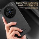 For vivo X200 HUIYI Leather Magnetic Phone Case(Brown) - 3