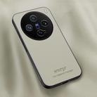 For vivo X200 Pro mini HUIYI Leather Magnetic Phone Case(White) - 1