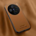 For vivo X200 Pro mini HUIYI Leather Magnetic Phone Case(Brown) - 1