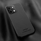 For vivo Y28 4G HUIYI Leather Magnetic Phone Case(Black) - 1