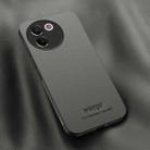 For vivo V30e HUIYI Leather Magnetic Phone Case(Grey) - 1