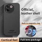 For vivo V30e HUIYI Leather Magnetic Phone Case(Grey) - 2