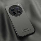 For vivo X100 Ultra HUIYI Leather Magnetic Phone Case(Grey) - 1